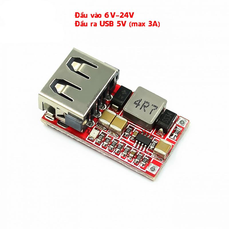 Mạch sạc điện thoại đầu vào (0.9~5V) hoặc (6V-24V)  đầu ra USB 5V 6