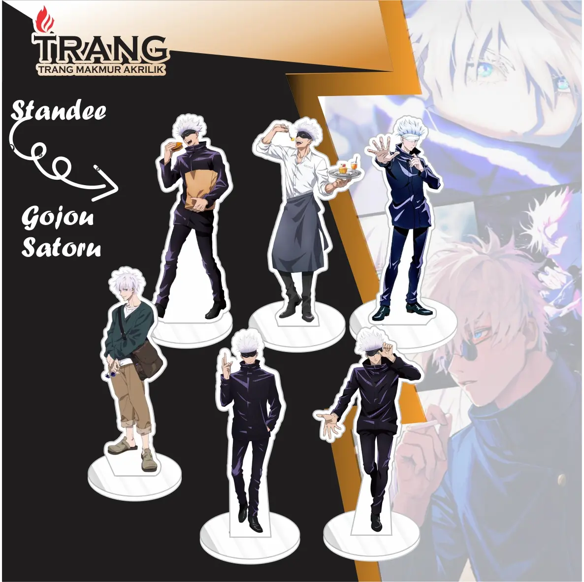 Standee Figure Akrilik Gojou Satoru Jujutsu Kaisen / Standing Action figure Gojou Satoru Jujutsu Kaisen Toy