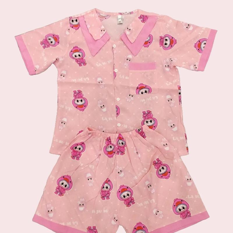 Combo 3 Bộ Pijama tay ngắn quần đùi mẫu ngẫu nhiên cho bé gái họa tiết dễ thương size (8-38) kg Voi 0