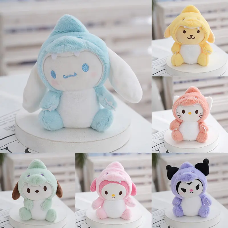 Đồ Chơi Nhồi Bông Hoạt Hình Kawaii, My Melody, Cinnamoroll, Mèo KT, Chó Purin, Thú Nhồi Bông Anime, Móc Chìa Khóa, Mặt Dây Chuyền Nhỏ 14cm, 1 Cái