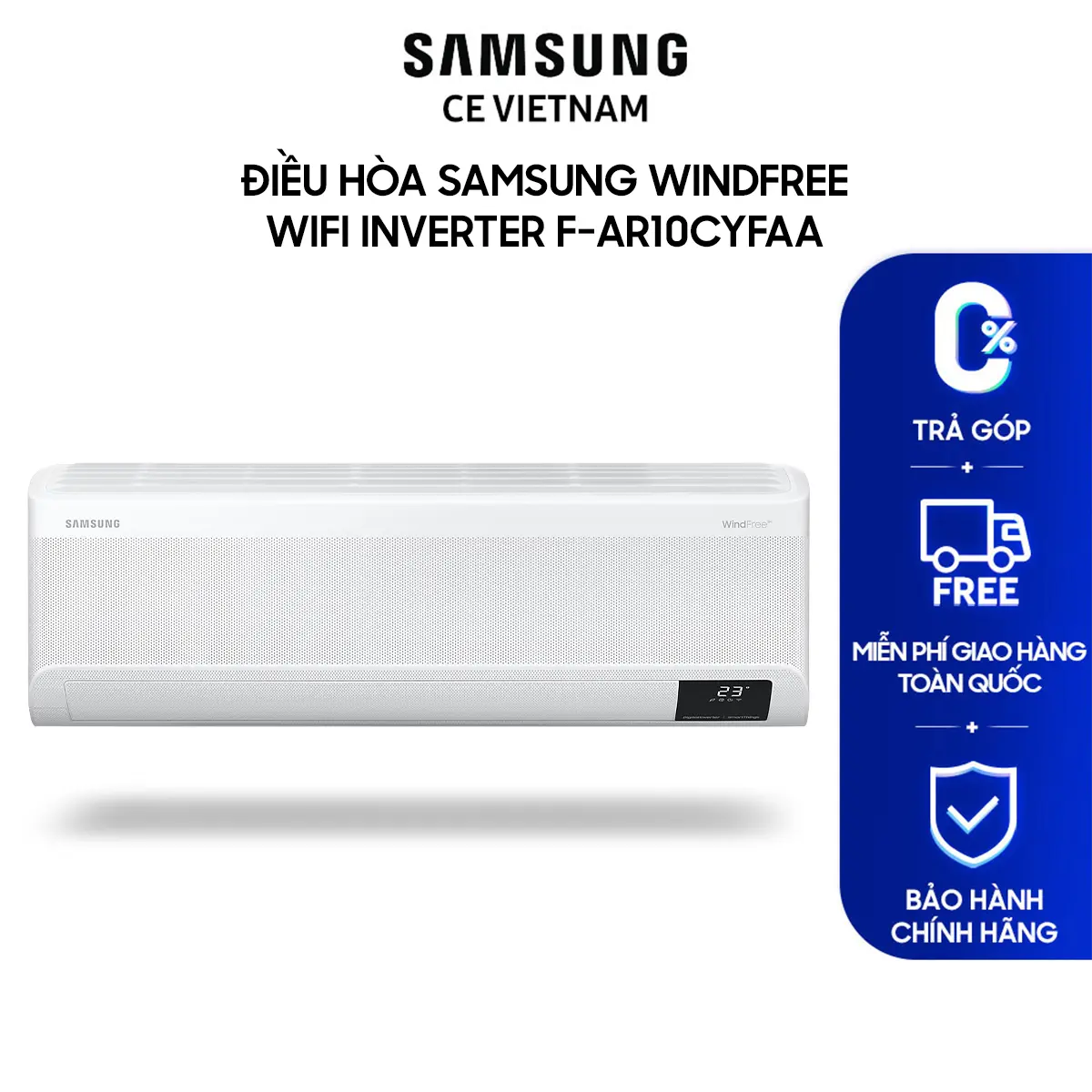 [Freeship] Điều hòa Samsung WindFree Wifi Inverter AR10CYFAAWKNSV 1.0 HP F-AR10CYFAA