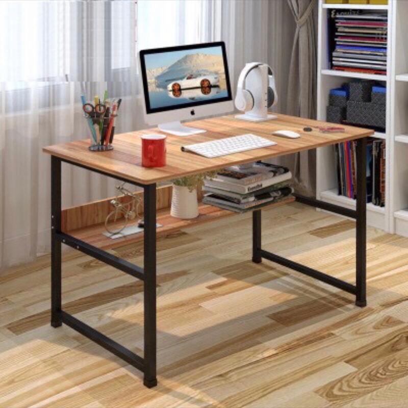 Bàn làm việc kèm kệ lửng- bàn làm việc gỗ đa năng 0