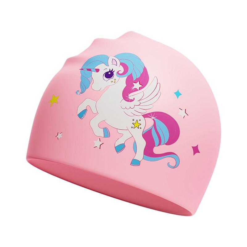 Product Introduction of Children's Swimming Cap Boys And Girls Long Hair Waterproof Head Training Professional Swimming Cap Silicone Cap 1