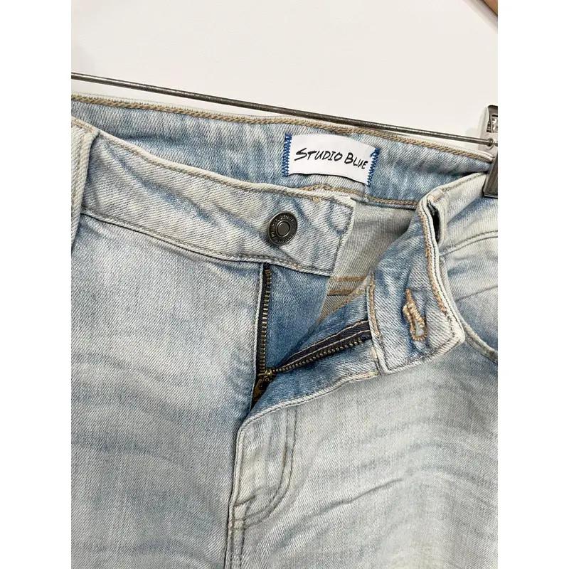 BRANDEDBYVITA #766 STUDIO BLUE FRANKIE MID RISE DISTRESSED GIRLFRIEND 6