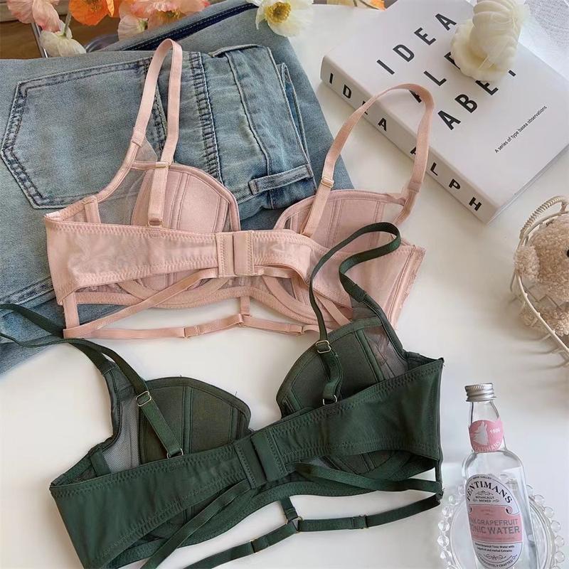 Product Introduction of French Hollow Thin Cup Push-up Underwear Set Girl Bra Womenswear Women Lady Comfort Innerwear Basic 6