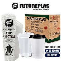 Gambar Futureplas Cup Injection 14Oz 400Ml Isi Tutup / Gelas Plastik / Cup Plastik Datar - 25 Pcs - CUP INJEC+LID HITAM dari Futureplas Offical Store Kab. Tangerang 1 Tokopedia