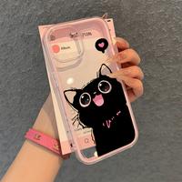 Gambar Sell_a_Case Creative and cute little black cat For iPhone 16 Pro Max 16 Plus 17 Air 17 Pro Max 16E Xr 15 Plus 15 14 13 11 Pro Max Casing - Pink, IP 11 dari SELL A CASE Kab. Tangerang 1 Tokopedia