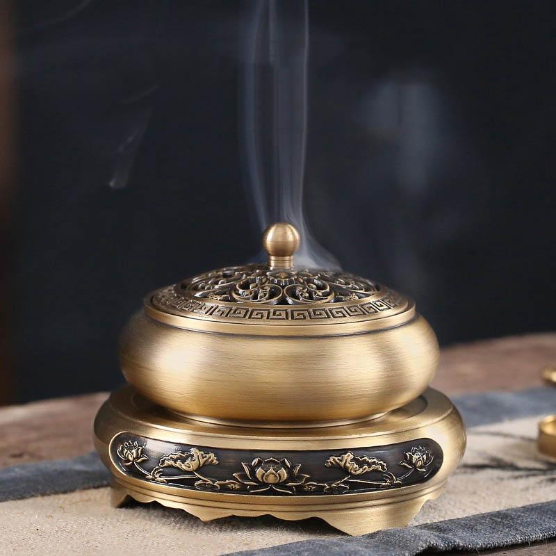 Lư Đồng Xông Trầm Trang Trí Phong Thuỷ Đón Tết A8X Chất Liệu Hợp Kim Đồng Nguyên Khối - Decor, Decor Phòng