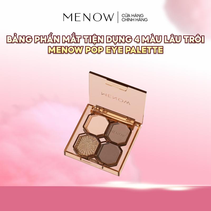 Bảng phấn mắt tiện dụng 4 màu tự nhiên MENOW Pop Eye Palette lâu trôi 4.5g