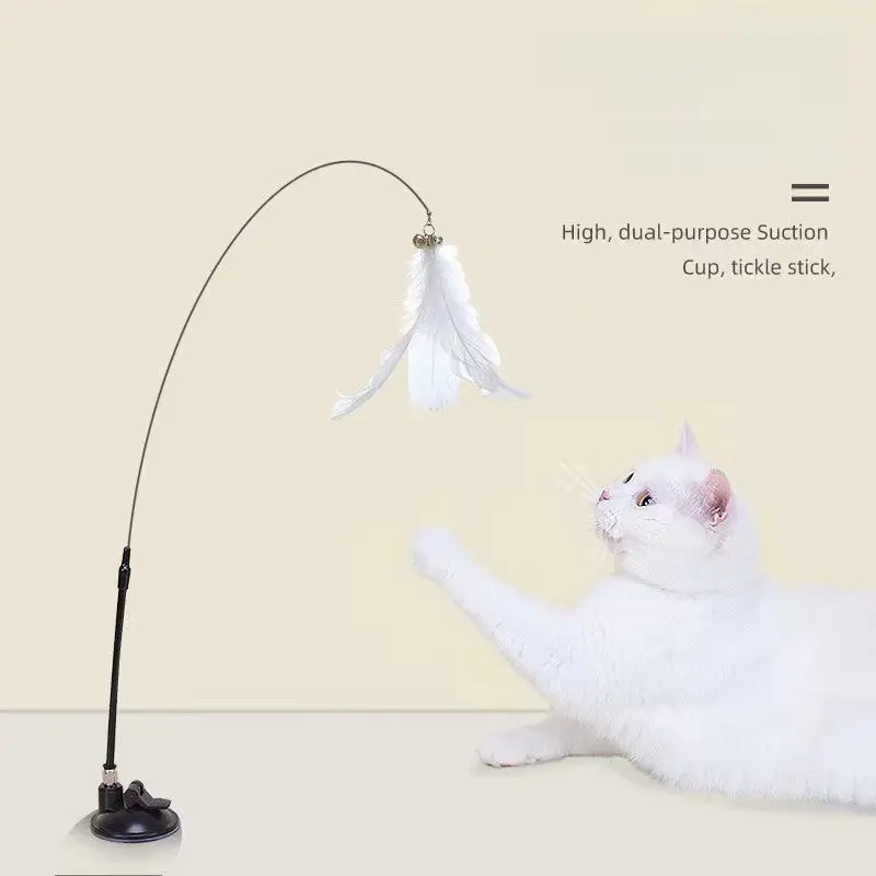 Mainan Tongkat Penggoda Kucing Dengan Suction Cup/Cat Teaser Stick 1