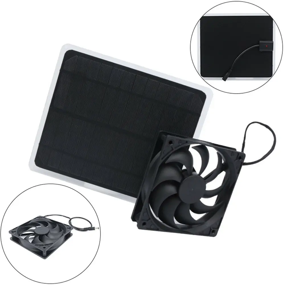 10W Solar Panel Exhaust Fan Solar Power Energy Saving For Chicken/Duck Coop