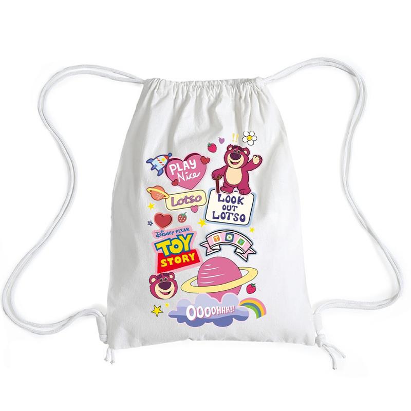 Tas Ransel Serut Toy Story - Stringbag Kanvas Putih 30Cm x 40 Cm Lucu   l Digedot.Id 4