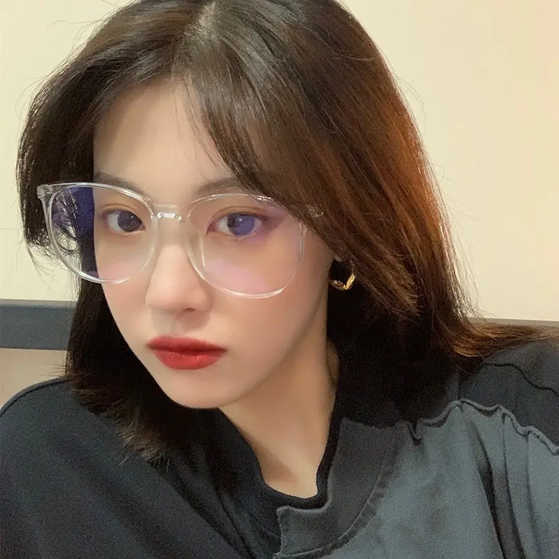 【gorgeousif】แว่นตาตกแต่ง สุภาพสตรี แว่นตาคอมพิวเตอร์แบน กรอบแว่นตาวินเทจทรงสี่เหลี่ยมแว่นตากรองแสง