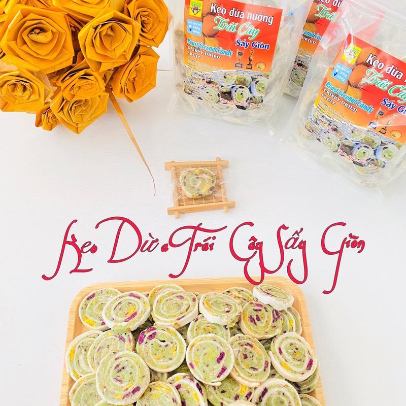 Kẹo Dừa Nướng Trái Cây Sấy 500gr - 1kg Ăn Vặt Candy