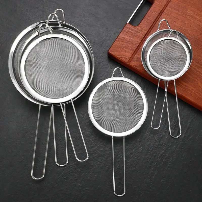 Rây Bột Inox Có Tay Cầm dụng cụ cao cấp 0