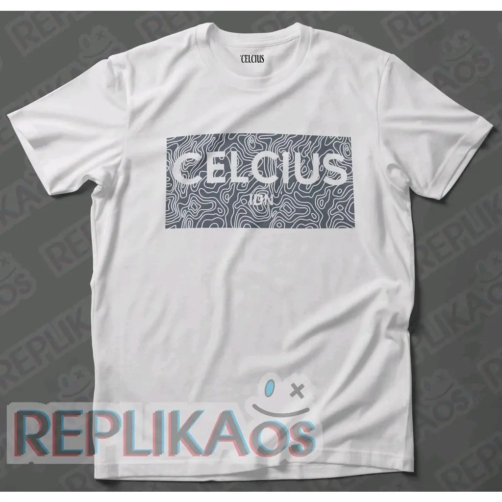T-shirt Celcius Idn - 8238 new whiteresd best seller | Baju celcius distro unisex Hitam Putih Katun