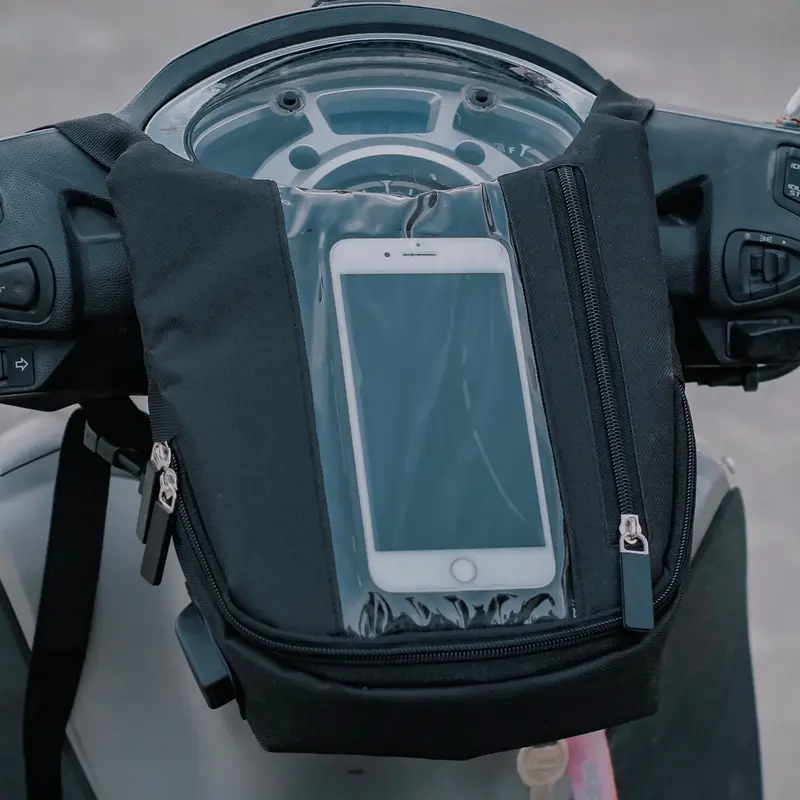 Túi Grab Treo Đầu Xe Dọc, Cảm Ứng Điện Thoại, Kết Nối Dây Sạc, Phù Hợp Mọi Loại Xe Máy phukien thethao Túi Thể Thao, Bag, Sport Phụ Kiện 1