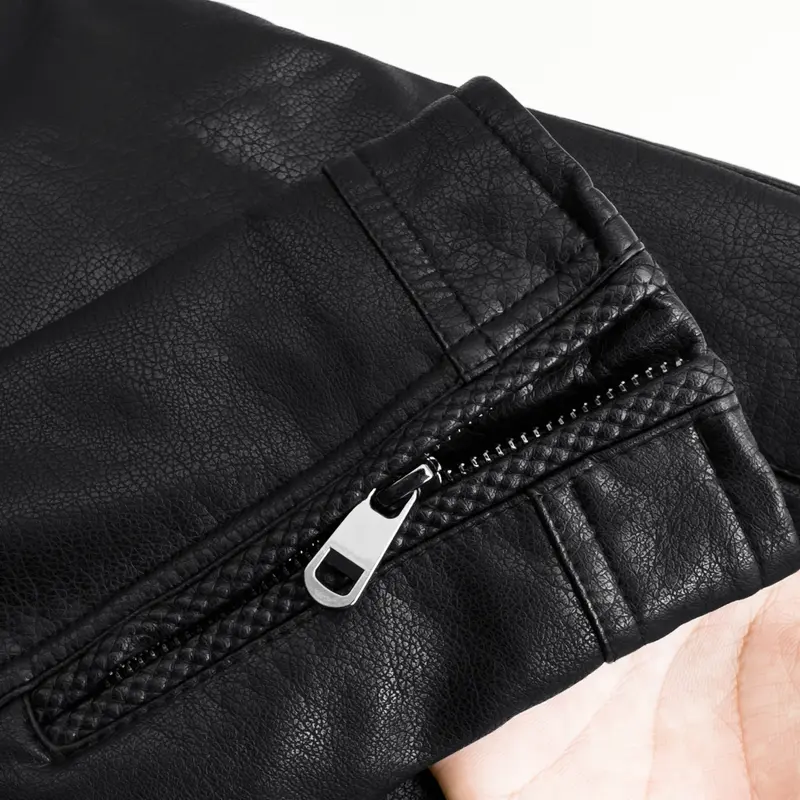 Áo Da Nam Hoàng Gia Cao Cấp  Chất Da Xịn Dày Dặn Chuẩn Phom BODY Siêu Đẹp - Dài Tay - Menswear 3