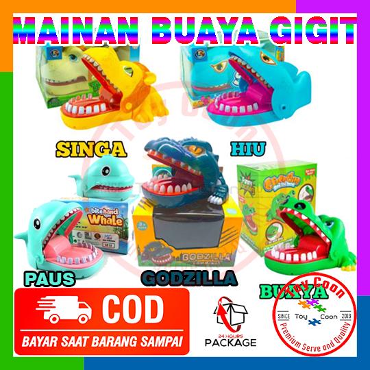 Mainan anak laki laki / mainan anak perempuan mainan crocodile dentist mainan buaya gigit / lion / shark / dentist / MAINAN BUAYA GIGIT JARI CROCODILE DENTIST FINGER BITE RUNNING MAN GAME MAINAN GIGI BUAYA PRANK VIRAL 0