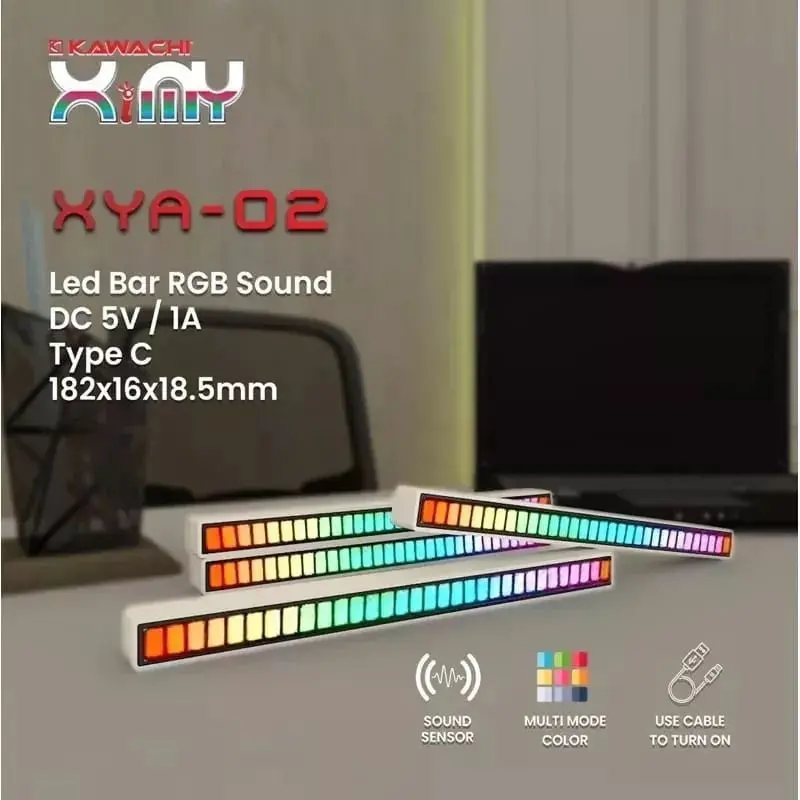 Lampu LED Bar Hias RGB Sensor Suara Warna Warni Kawachi XYA-02 3