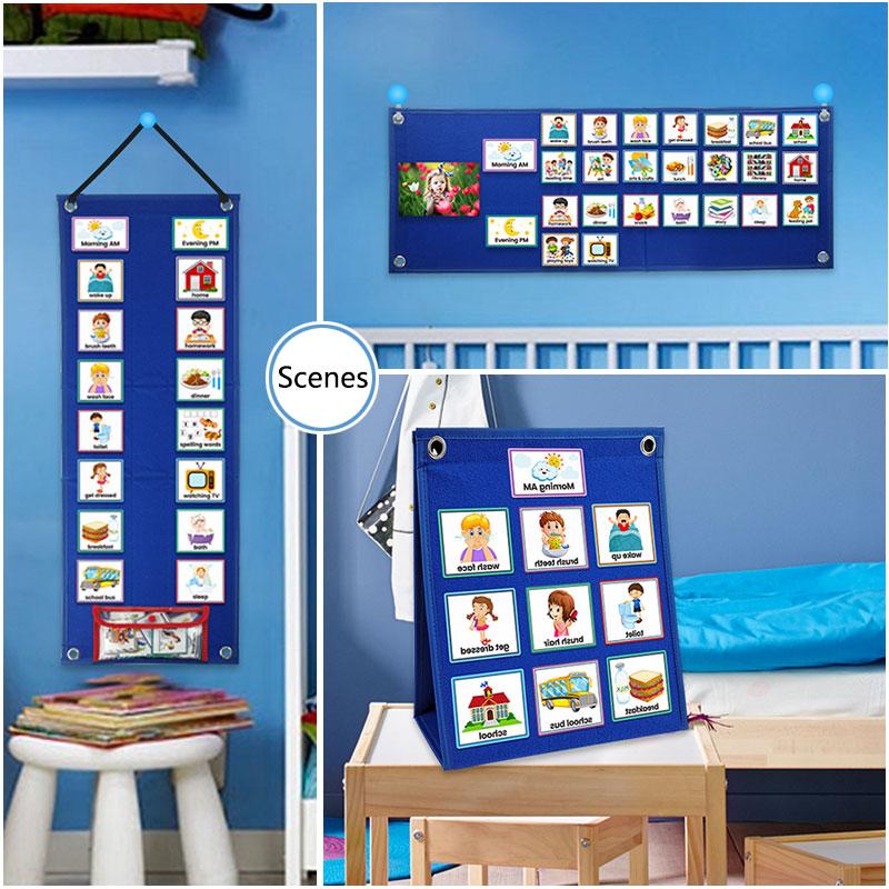 Product Introduction of Kids Daily Visual Schedule Learning Educational Time Activity Set Good Habits Training Games for Years Old Montessori Toys 5