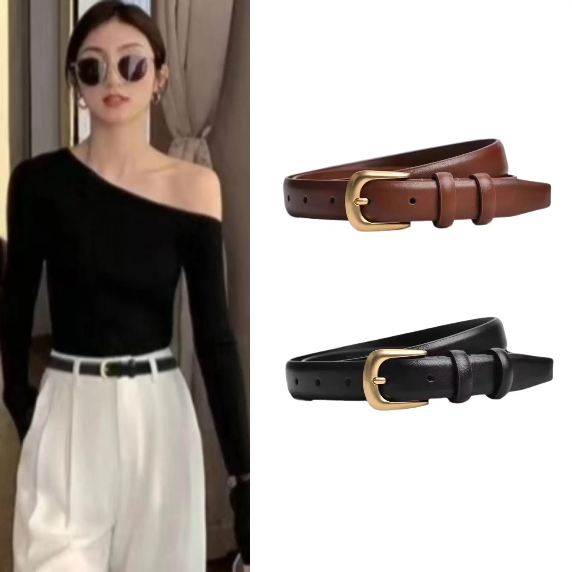 belt for woman 100%  Leather Belt Women's belt(Fits 22-34" waists)