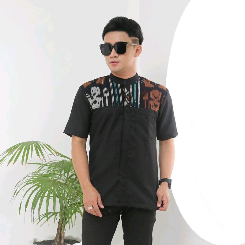 Kemeja tenun | baju koko pria | baju ramadhan | baju tenun 4