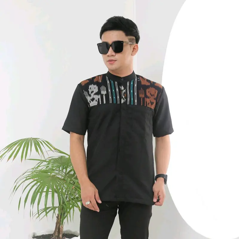 Kemeja tenun | baju koko pria | baju ramadhan | baju tenun 4