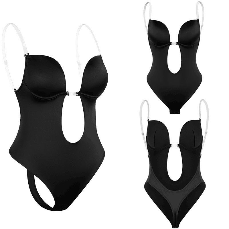 Product Introduction of One-piece bra bodyshaper invisible shoulder halter dress seamless deep V Shapewear Lingerie Lady Compression Women Womenswear Comfort Innerwear 20