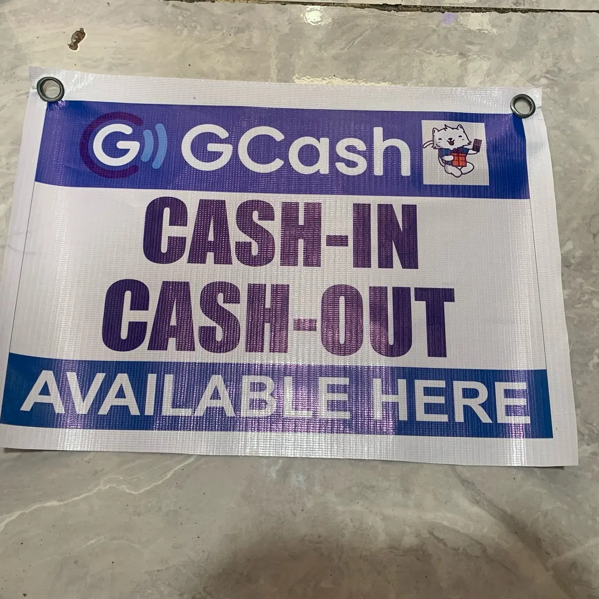 Tarpaulin Gcash cash in cash out tarpaulin Banner