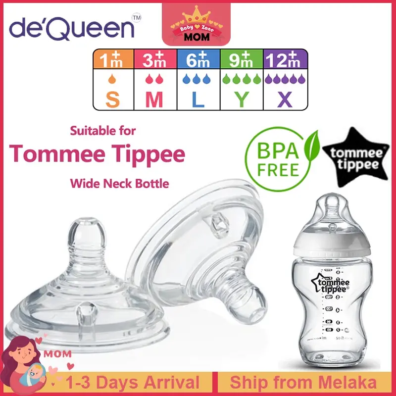 Núm vú giả DeQueen, Thích hợp cho bình Tommee Tippee, Núm vú gần gũi với thiên nhiên, cho bé bú Mềm mại