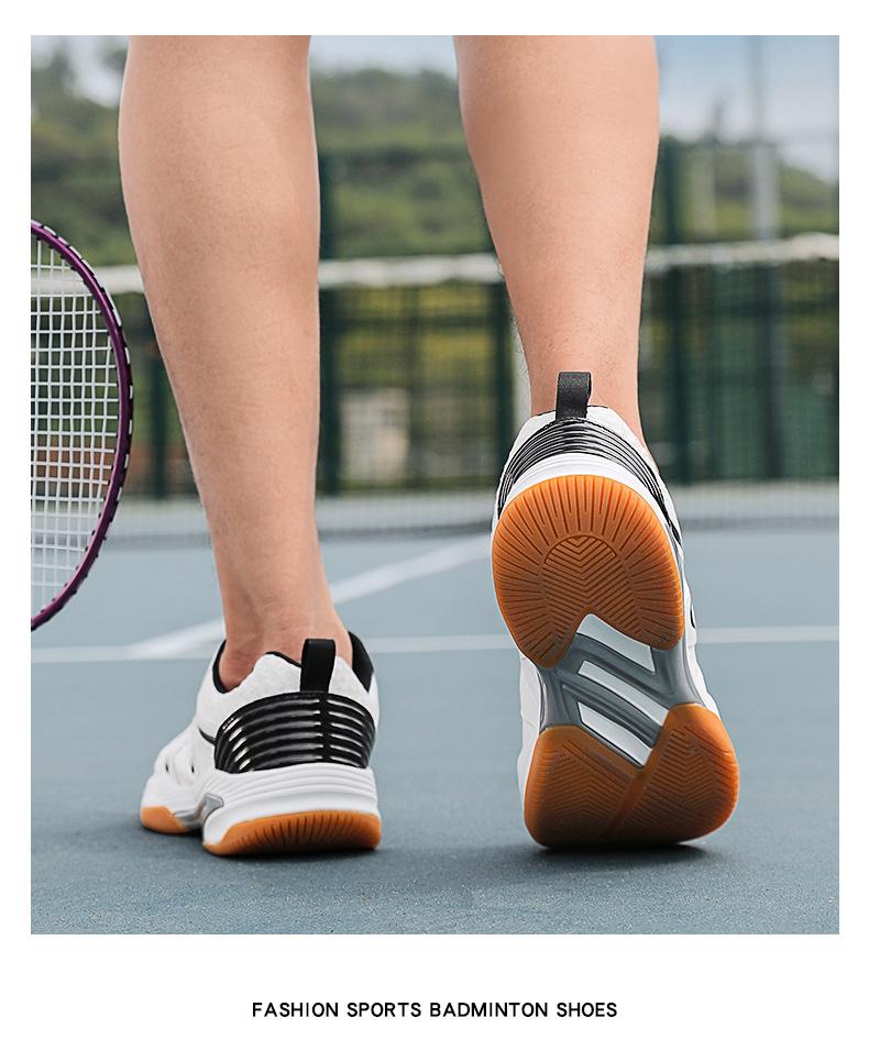 Product Introduction of Cross-Border New Arrival Badminton Shoes Men's and Women's Non-Slip Breathable Shock Absorption Sneakers Wear-Resistant Sneakers Outdoor Professional Training Shoes 14