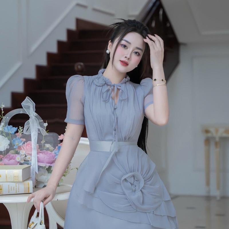 Lali_váy tácta phối tơ chân cuốn hoa sang chảnh_Ll071 2