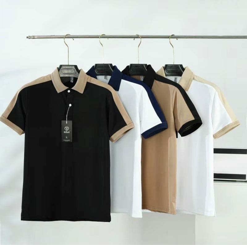 Product Introduction of Áo polo nam, Áo thun nam nữ phối vai có cổ Menswear Top Cotton Shirt Ngắn Tay Ngắn Tay 19