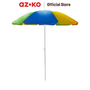 AZKO Soleil 1.8 mtr Payung Taman Rainbow Outdoor Umbrella Pelindung Panas Taman Kain Payung Cafe Furniture Luar Ruangan