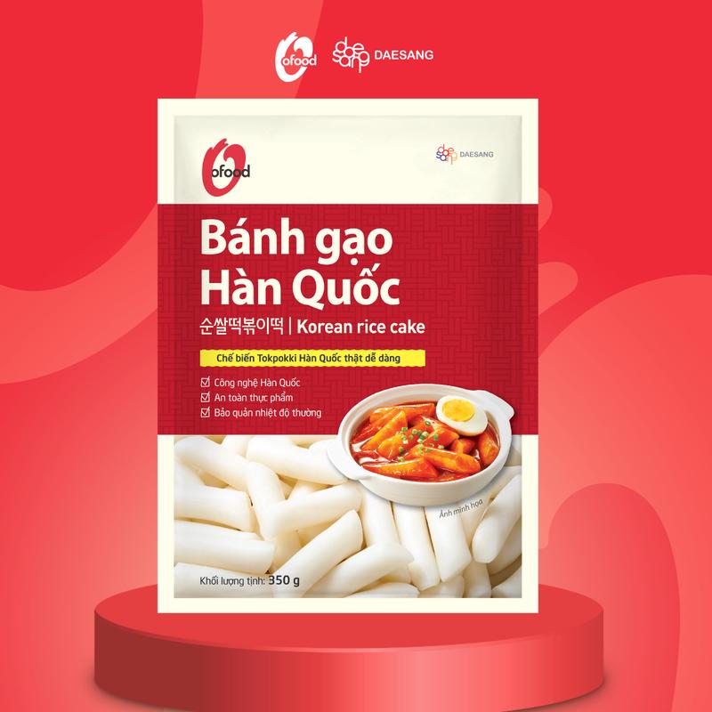 Bánh gạo Hàn Quốc O'Food 350g dẻo thơm, thích hợp cho món bánh gạo xào cay