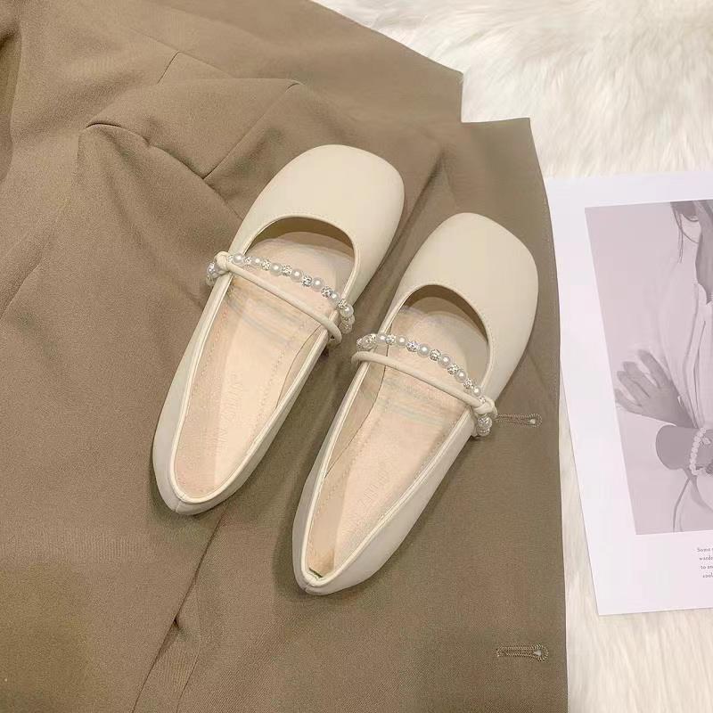 Giày Nhẹ Nhàng, Phong Cách Cổ Tích Wanwan Lei, Giày Cao Gót Đế Bằng, Dành Cho Nữ, Bộ Sưu Tập Mùa Hè Mới 2024, Giày Mary Jane Với Váy, Giày Đế Mềm 8