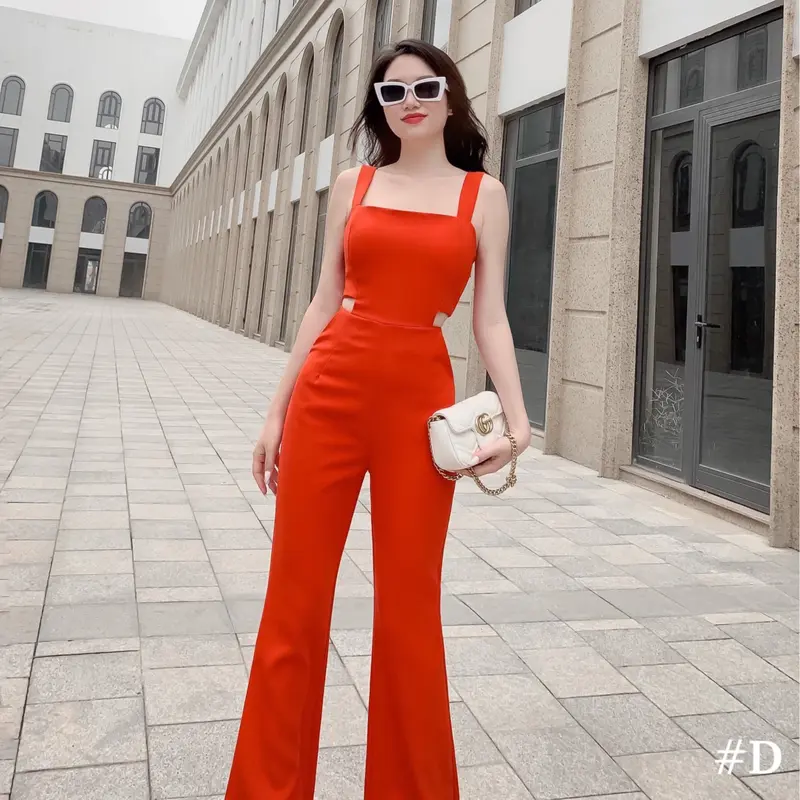 (5 màu) Jumpsuit Beliss Store hở eo quần loe sang chảnh thiết kế cao cấp 4