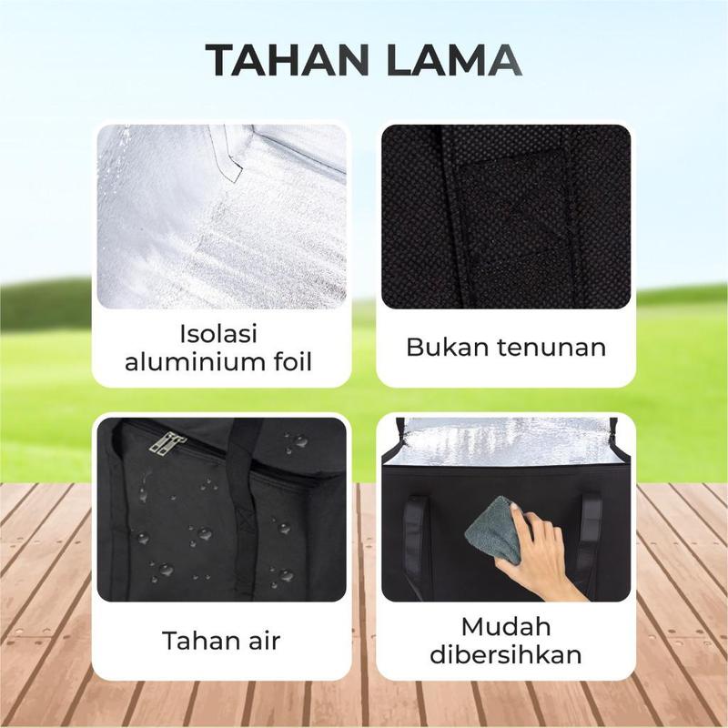 Tas Aluminium Foil Tahan Dingin Panas Tempat Penyimpanan Bekal Makanan Kue Anti Air Hot and Cool Thermal Cooler Bag Kecil Besar Jumbo 3
