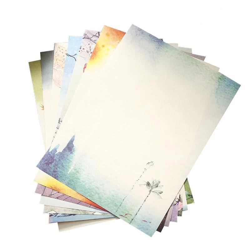Product Introduction of Office Supplies School Supplies Chinese Style Letter Paper Message Letter Pad Envelope Paper Writing Paper Letter Stationery Papers Vintage Envelope 10