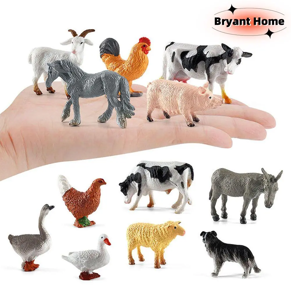 Realistic Education Miniatures Farm Animal Model Toys Simulated Poultry Figurines