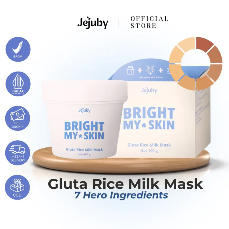 JEJUBY Gluta Rice Milk Mask 2in1 Body Bleaching & Sleeping Body Mask 5