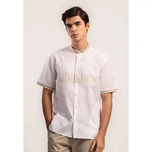 MOC Kemeja Koko Lengan Pendek Pria Ubay - White