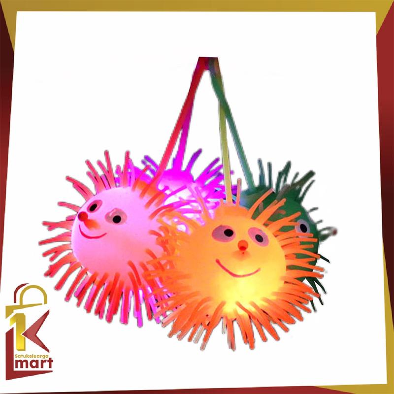Product Introduction of [COD] SM M289 Mainan Anak Bola Duri Lampu Yoyo Karet Warna Warni Ubur Anti Stres 14