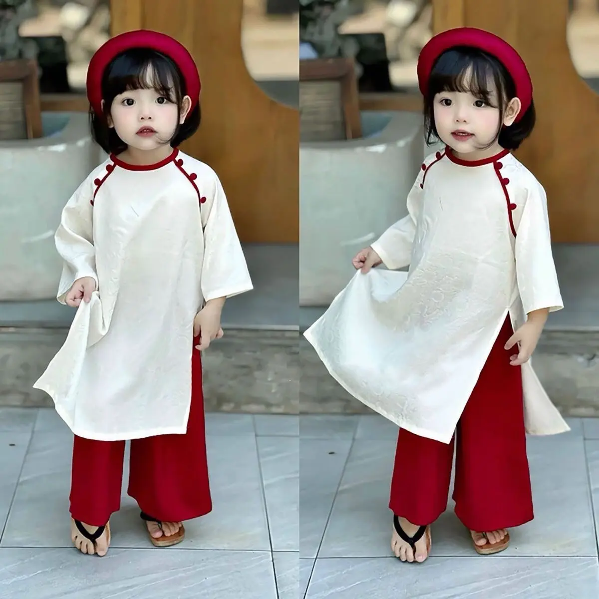 Áo cách tân cho bé từ 7-38kg - Thương hiệu uy tín dài váy búp đầm 7 sắc cầu vồng gái tua t đuôi nhân vật khóa kéo ren.Tặng kèm khăn chéo babytree truyền mùa