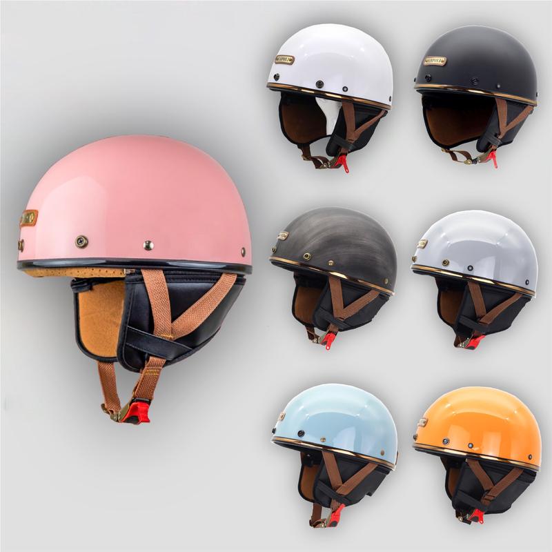 Mũ Bảo Hiểm 1/2 Napoli PUG Version Harley - Tặng ốp da,Chính Hãng,Nón Bảo Hiểm Nữa Đầu Napoli Nhiều Màu