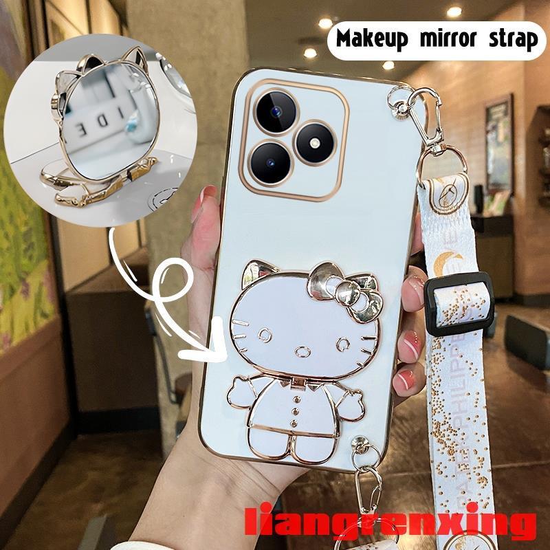 For ốp lưng Realme C53 5G Realme C51  Realme Note 50 Ốp ốp Mềm, Ốp Chống Sốc Silicon, Thiết Kế Mới, Dây Đeo Cổ Yếm Dây Đeo Ba Lô Có Giá Đỡ, wdktm01, Dành Cho Bé Gái 3