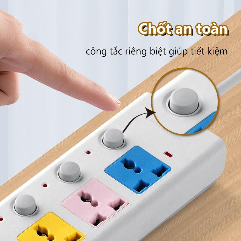 Product Introduction of Ổ Cắm Điện USB Đa Năng Chống Giật Dây Dài 2m Công suất 2500w Tích Hợp Chốt An Toàn 8