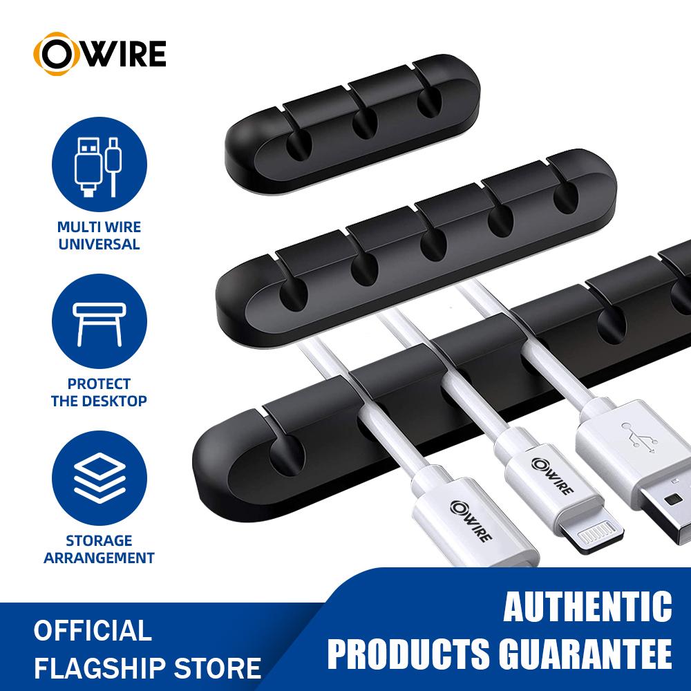 [Owire Official] ซิลิโคนจัดระเบียบสาย ที่จัดระเบียบสายชาร์จและสายไฟ สายหูฟัง กาว3M Silicone Cable Or