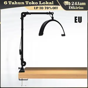 Professional U-Shape LED Lamp Eyelash Extension / Lampu Berdiri Pelindung Mata 3 Mode Warna / Ring Light Facial Untuk Salon MUA Makeup & Lash Artist